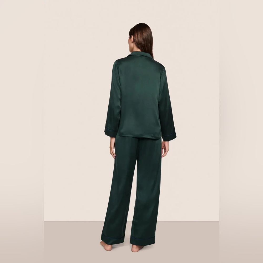NWT Eberjey Inez Washable Silk Long PJ Set - Picture 3 of 4